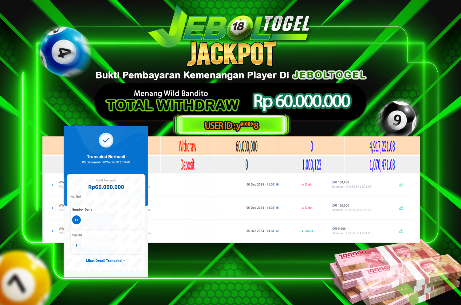Bukti JP ( 5 Desember 2024 ) Lunas 60,000.000, -