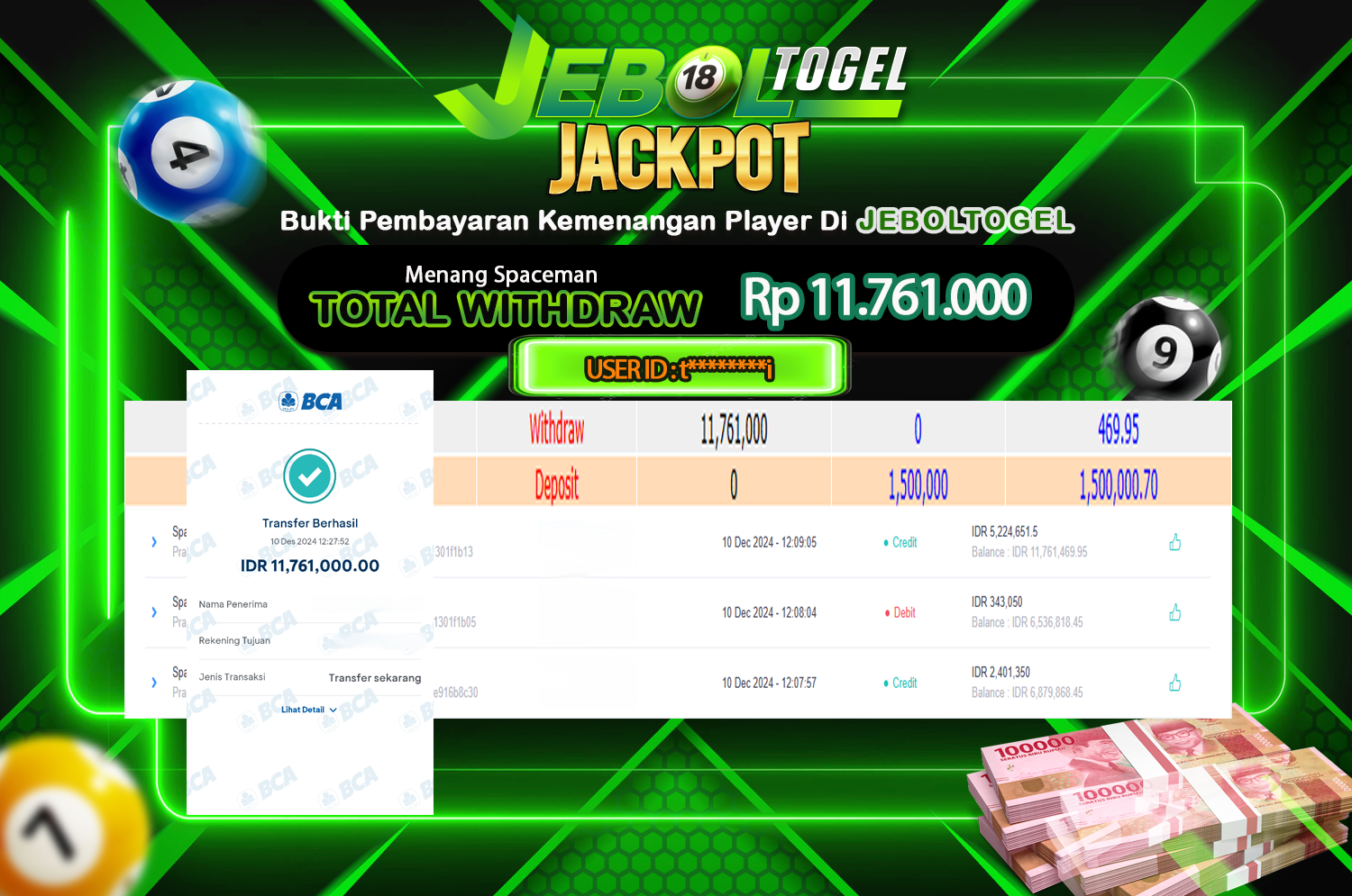 Bukti JP ( 10 Desember 2024 ) Lunas 11,761.000, -