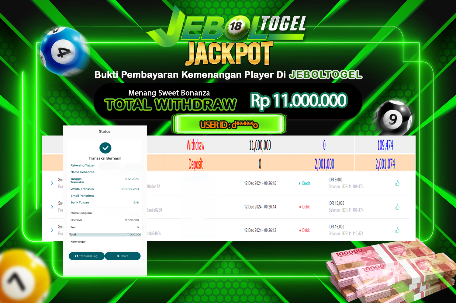 Bukti JP ( 12 Desember 2024 ) Lunas 11,000.000, -