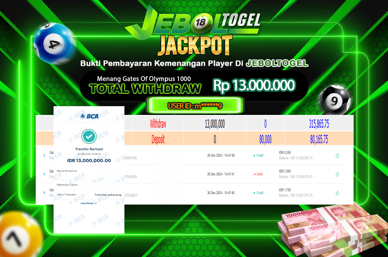 Bukti JP ( 26 Desember 2024 ) Lunas 13,000.000, -