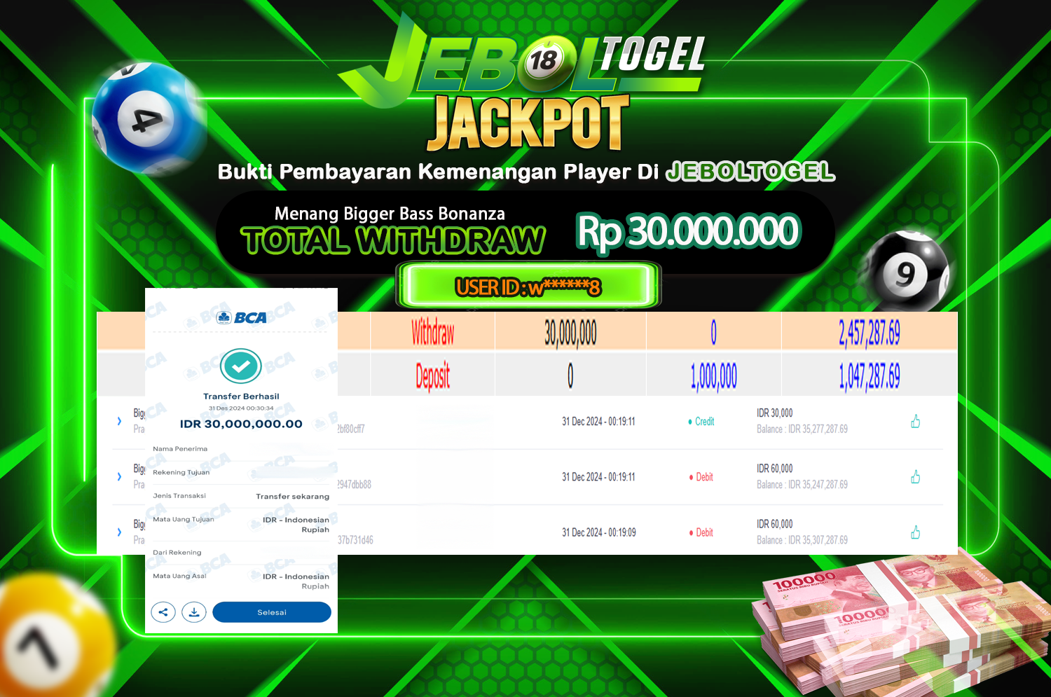 Bukti JP ( 31 Desember 2024 ) Lunas 30,000.000, -
