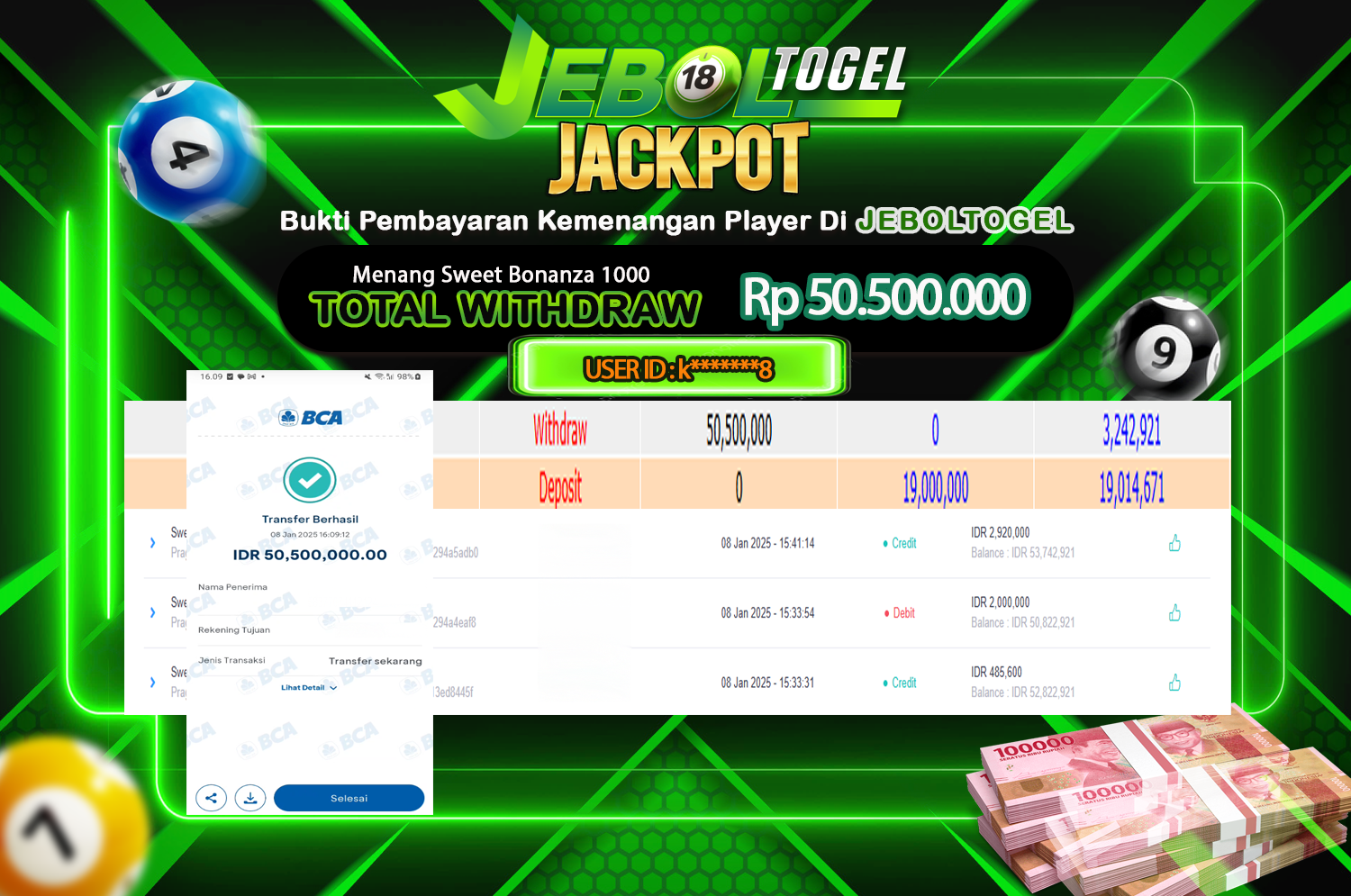 Bukti JP ( 8 Januari 2025 ) Lunas 50,500.000, -