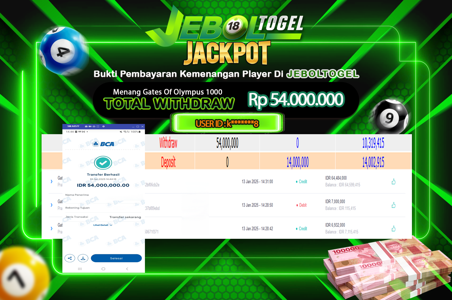 Bukti JP ( 13 Januari 2025 ) Lunas 54,000.000, -