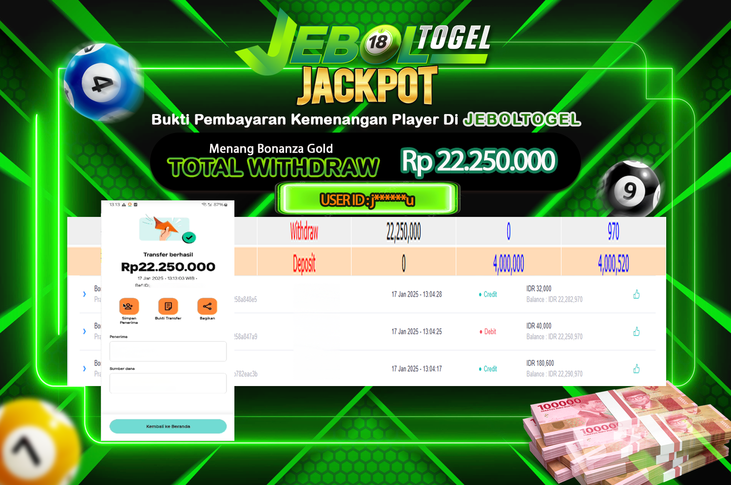 Bukti JP ( 17 Januari 2025 ) Lunas 22,250.000, -